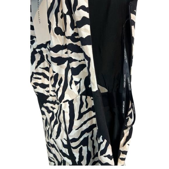Karen Millen Zebra Print Shift mini Dress Back Cutout NEW - Picture 8 of 16
